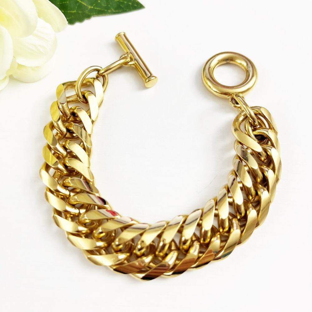 Givenchy Vintage 80's Gold Tone Chain Bracelet